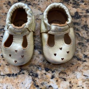 Gold Birdrock baby shoes